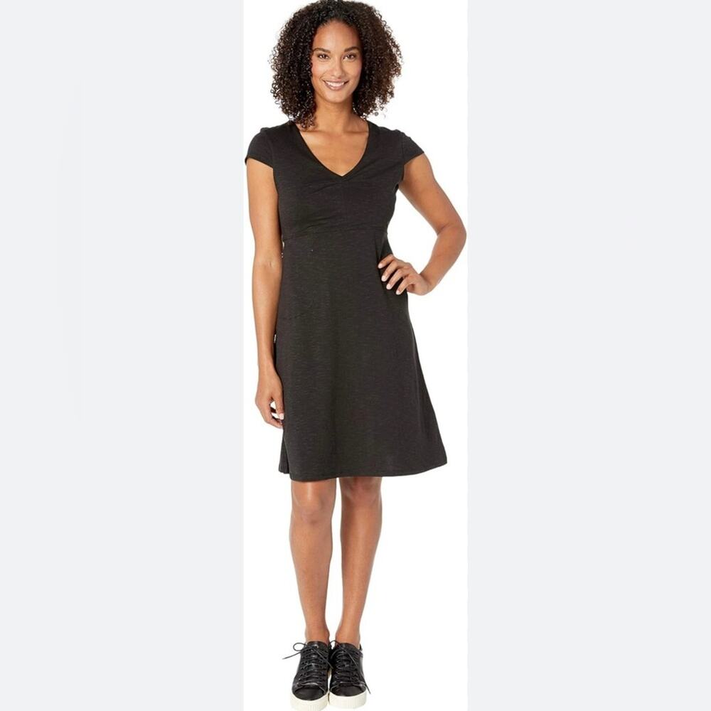 Toad & Co Rosemarie Black Short sleeve Dress - Women's size Small